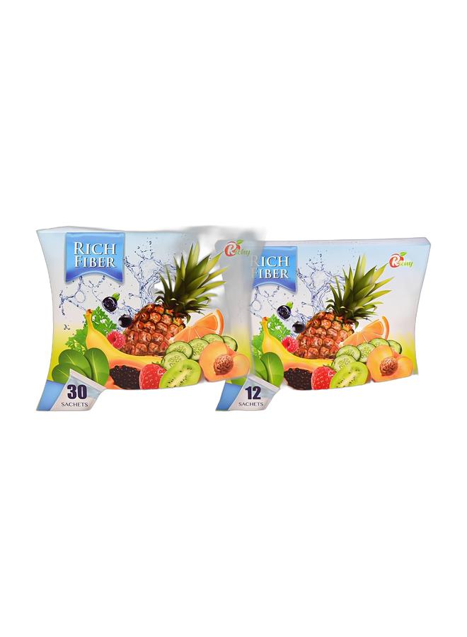 ريتش فايبر  - الياف طبيعية - طعم الفواكه والخضروات - 42 ظرف - Image 1