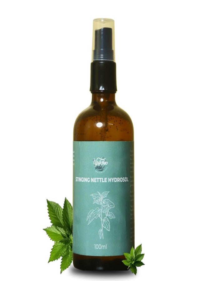 Vriksha Veda Stinging Nettle Hydrosol I Steam Distilled I Skin & Hair Detoxifier I Suitable for all Skin & Hair Types I Toner I 100 ml - Image 1