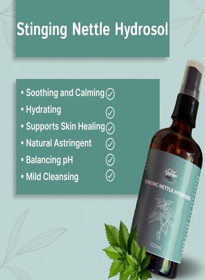 Vriksha Veda Stinging Nettle Hydrosol I Steam Distilled I Skin & Hair Detoxifier I Suitable for all Skin & Hair Types I Toner I 100 ml - Image 2