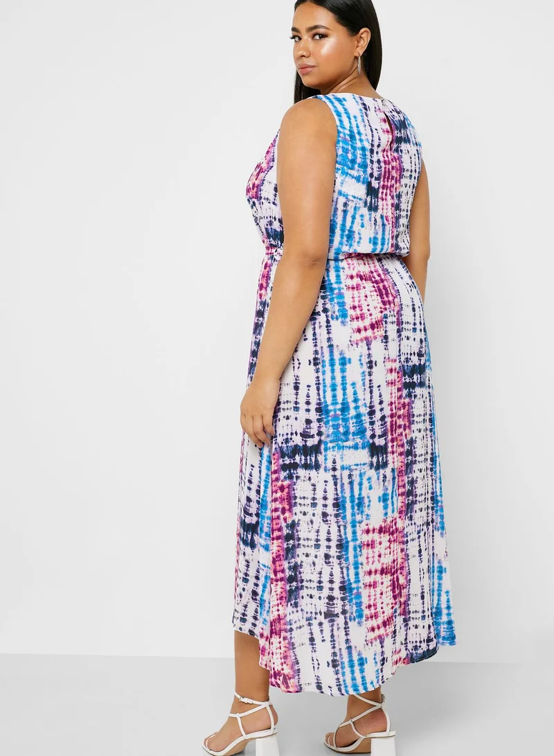 EVANS Tie Dye Sleeveless Midi Dress