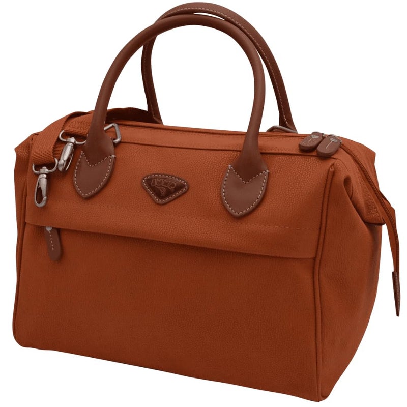 Jump JUMP Uppsala Beauty Doctor Vanity BagTerracotaCabin32 cms Polysuede Material with Leather Trimmings Carryon Fashion Cosmetic Travel Bag  - Image 2