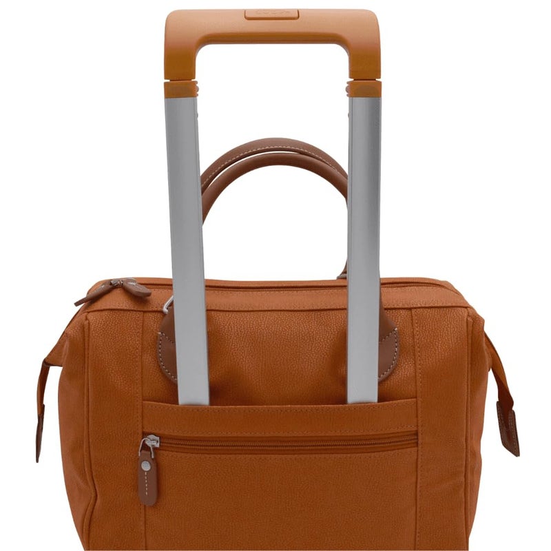 Jump JUMP Uppsala Beauty Doctor Vanity BagTerracotaCabin32 cms Polysuede Material with Leather Trimmings Carryon Fashion Cosmetic Travel Bag  - Image 4