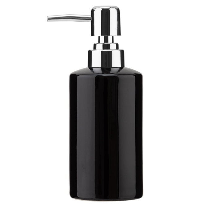 FE SOAP DISPENSER 300ML10OZ CERAMIC LIQUID SOAP PUMP DISPENSER REFILLABLE DISH SOAP DISPENSER FOR KITCHEN BATHROOM WASHROOM BLACK