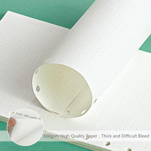 INNAXA A5 Refill Paper, [3 Pack] INNAXA 100GSM Thick Refillable Paper 6 Hole Filler Inserts (A5, Dotted Paper) - Image 3