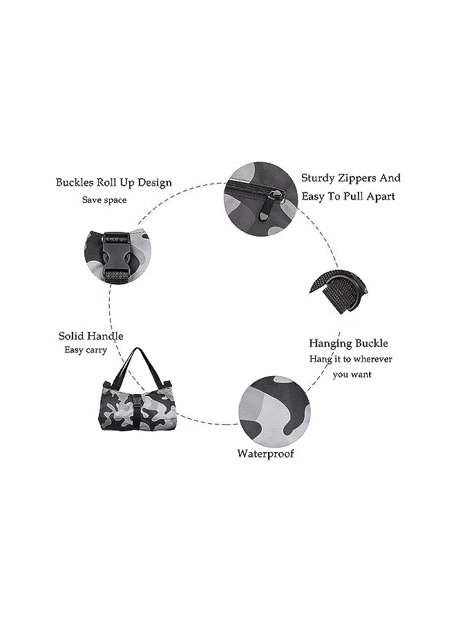PROMASS Roll Bag, Storage Bag For Electrical Tools, Classified Storage Of Wrenches And Screwdrivers, Five Pockets, Roll Up Storage, Save Space (Camouflage Gray)  - Image 5
