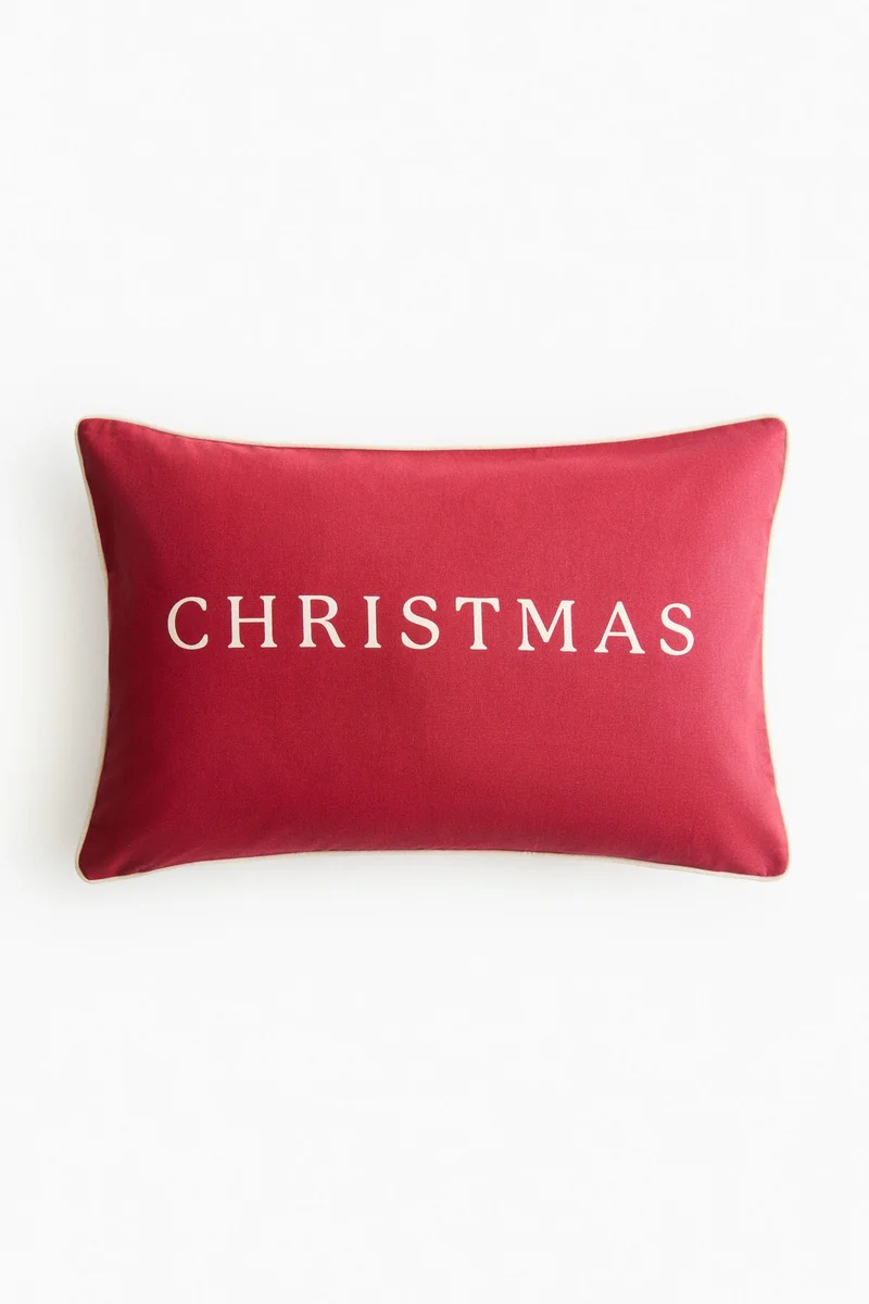 اتش اند ام غطاء وسادة من الكانفاس المطبوع