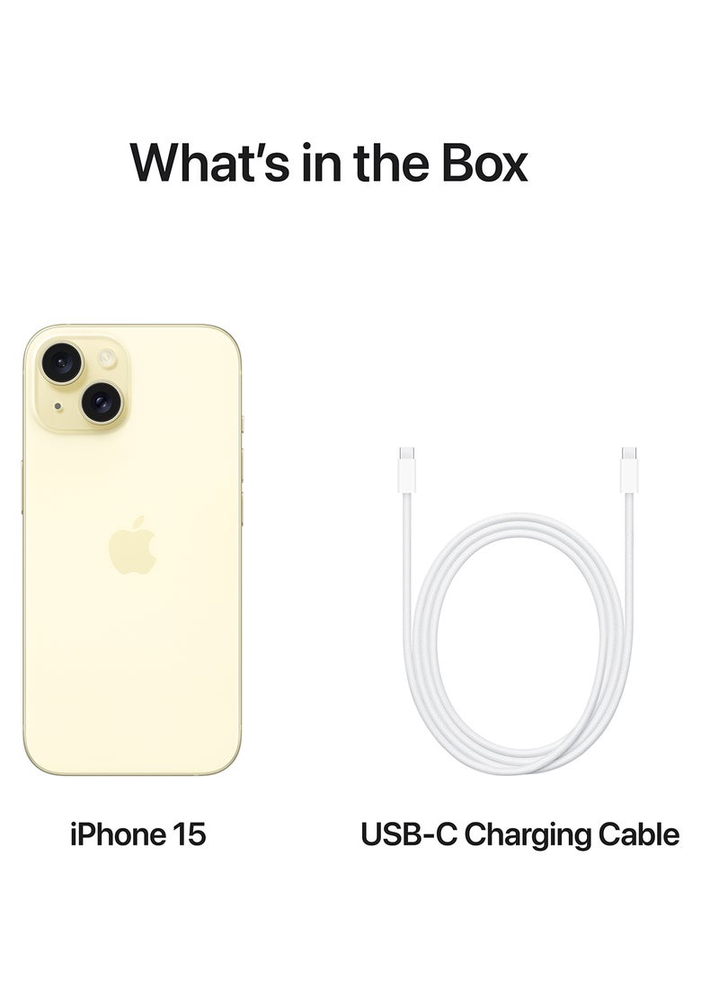 Apple iPhone 15 256GB Yellow 5G With FaceTime - Middle East Version - Image 5