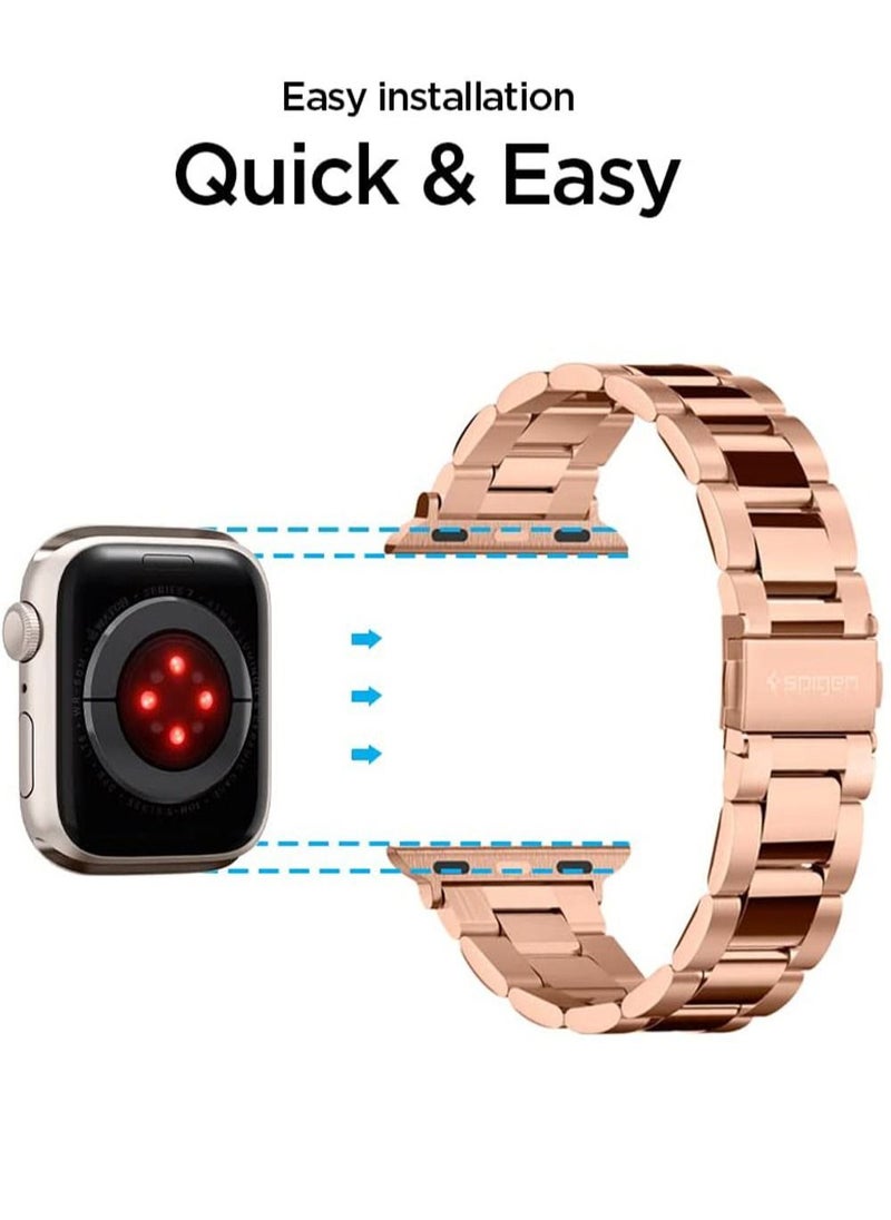 Modern Fit For Apple Watch Band for Series 7 (41mm) 6/SE/5/4 (40mm) and Series 3/2/1 (38mm) - Rose Gold