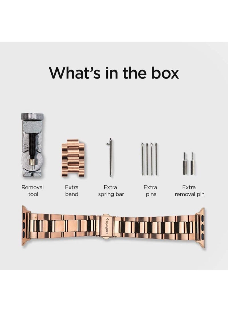 Modern Fit For Apple Watch Band for Series 7 (41mm) 6/SE/5/4 (40mm) and Series 3/2/1 (38mm) - Rose Gold