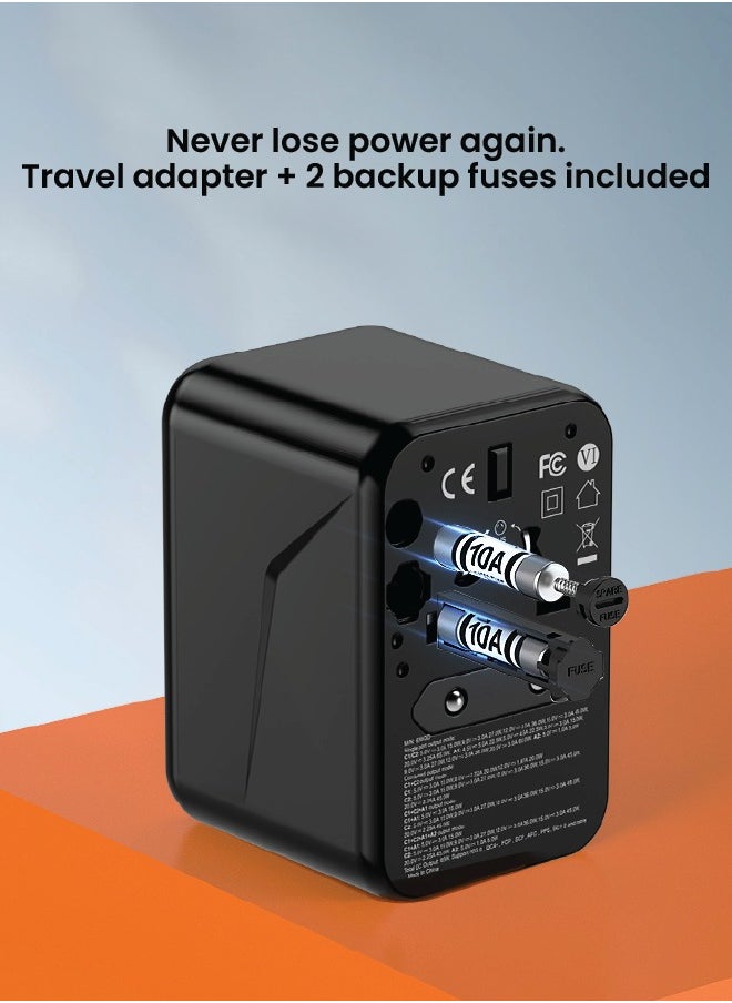 Seeken SEEKEN 20W GAN Travel Adapter Mobile Charger- Black | Multi-Device Charging | Portable Charger | Campatible with Iphone and Samsung | Wall Charger | Premium Design | High Quality.  - Image 2