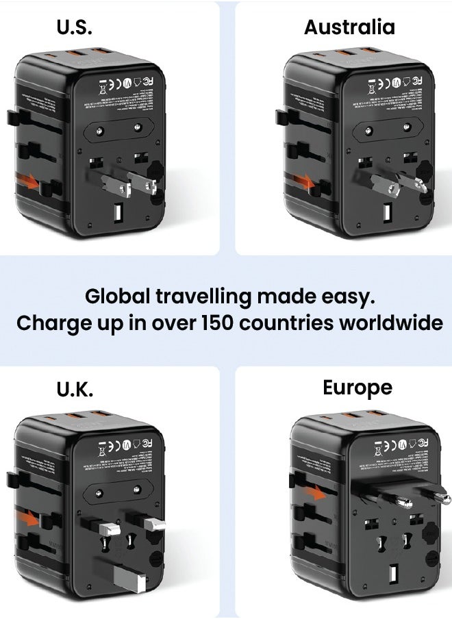 Seeken SEEKEN 20W GAN Travel Adapter Mobile Charger- Black | Multi-Device Charging | Portable Charger | Campatible with Iphone and Samsung | Wall Charger | Premium Design | High Quality.  - Image 3
