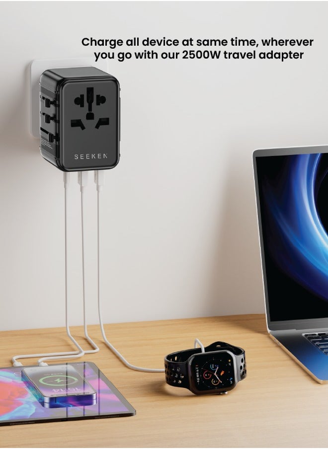 Seeken SEEKEN 20W GAN Travel Adapter Mobile Charger- Black | Multi-Device Charging | Portable Charger | Campatible with Iphone and Samsung | Wall Charger | Premium Design | High Quality.  - Image 5
