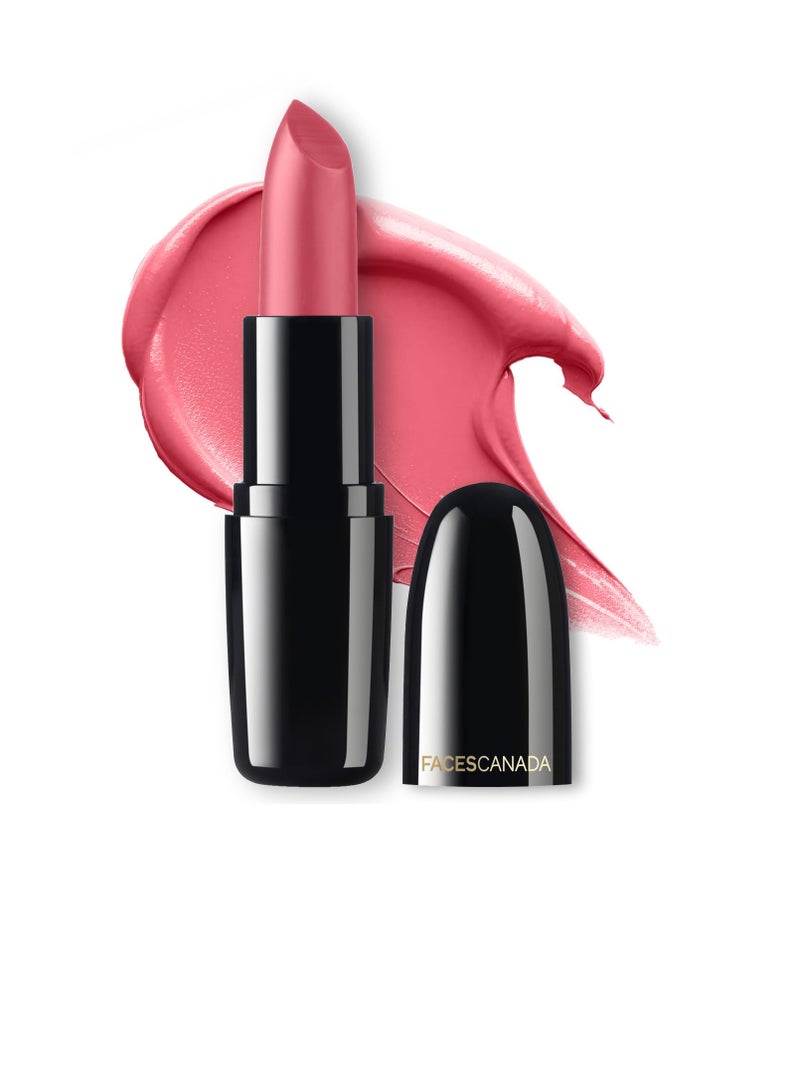 Faces Canada FACESCANADA Weightless Creme Finish Lipstick Pretty Pink 4G Creamy FinishSmooth Texture Long Lasting Rich Color Hydrated Lips Vitamin E Jojoba Oil Shea Butter Almond Oil - Image 1