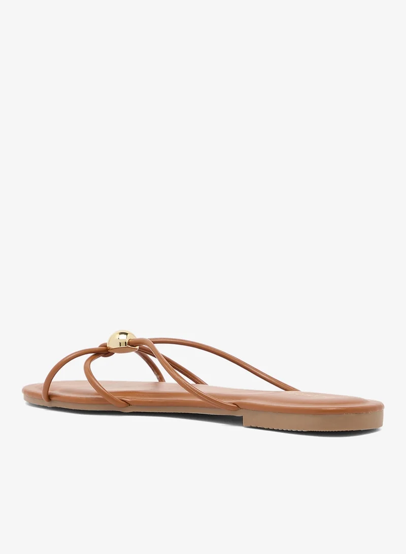 Glamorous BROWN Multi Straps Flat Sandals for Women | Best Price UAE