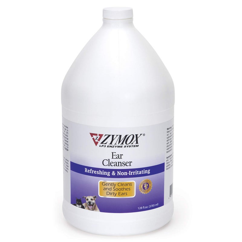 Zymox Ear Cleanser Solution for Dogs and Cats, 1 Gallon - Image 1