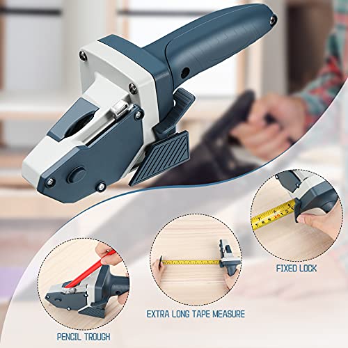 Honoson Gypsum Board Cutting Tool Gypsum Board Cutter Multifunctional Woodworking Panel with Tape Measure Tool Kit Includes Cutter, Pencil and 5 Blades - Image 4