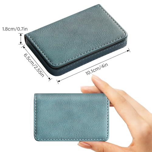 AI-DEE RFID Blocking Wallet - Minimalist Leather Business Credit Card Holder (Qyan) - Image 2