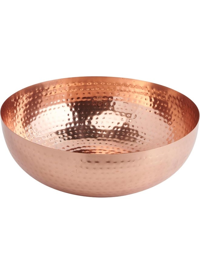 Creative Co-op Creative Co-Op Round Hammered Metal Bowl, Copper Finish  - Image 1