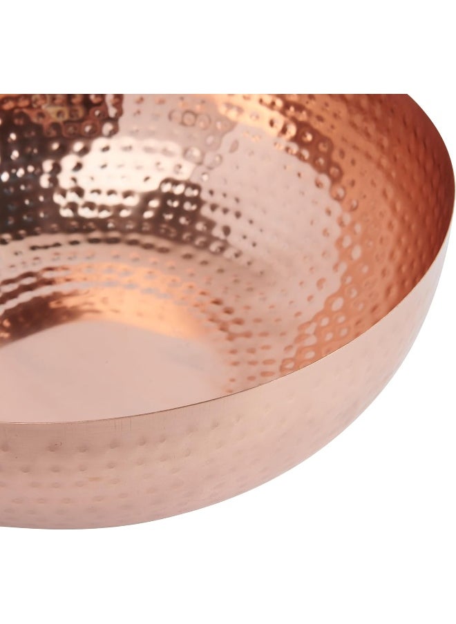 Creative Co-op Creative Co-Op Round Hammered Metal Bowl, Copper Finish  - Image 4
