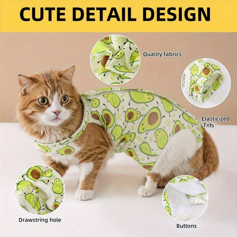 Grass Green Post Surgery Pet Recovery Suit For Small Dogs And Cats Soft Fabric Anti Licking Design Breathable Mesh Panel Adjustable Belly Band Wound Protection Spay Neutering Care Easy Clean - Image 1