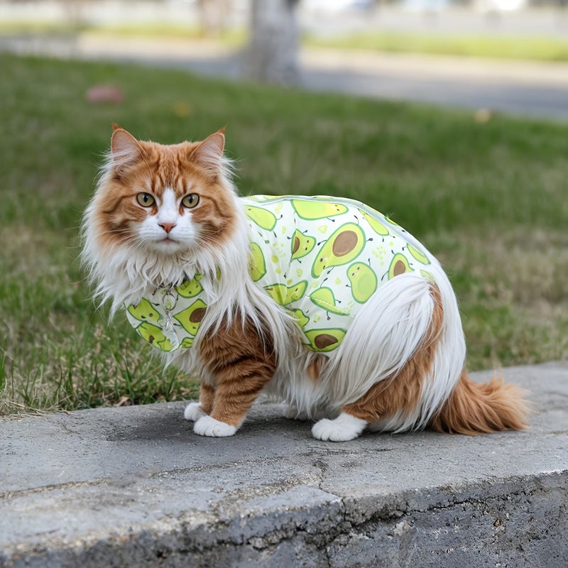 Grass Green Post Surgery Pet Recovery Suit For Small Dogs And Cats Soft Fabric Anti Licking Design Breathable Mesh Panel Adjustable Belly Band Wound Protection Spay Neutering Care Easy Clean - Image 4