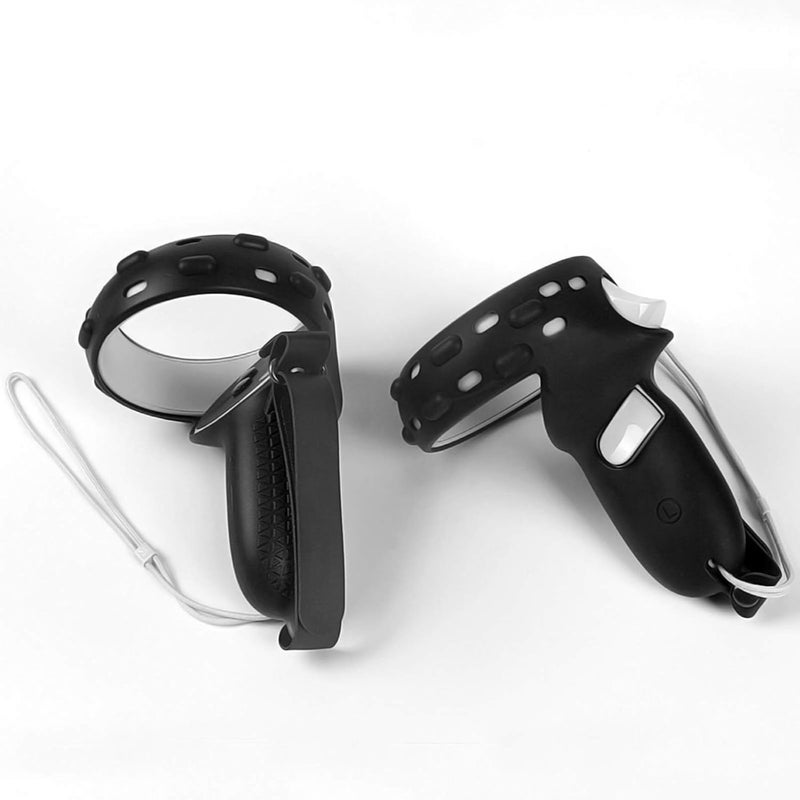 Careflection || Touch Controller Grip Cover for Oculus Quest 2,Soft Silicone Handle Grip Protective Sleeve Cover with Hand Strap for Oculus Quest 2 VR Handle Accessories (Black) - Image 3