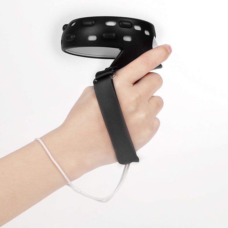Careflection || Touch Controller Grip Cover for Oculus Quest 2,Soft Silicone Handle Grip Protective Sleeve Cover with Hand Strap for Oculus Quest 2 VR Handle Accessories (Black) - Image 2