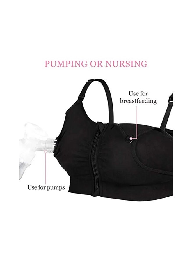 مضخة الثدي التي تعمل بدون استخدام اليدين وحمالة الصدر القابلة للتعديل لإطعام الطفل - Image 4