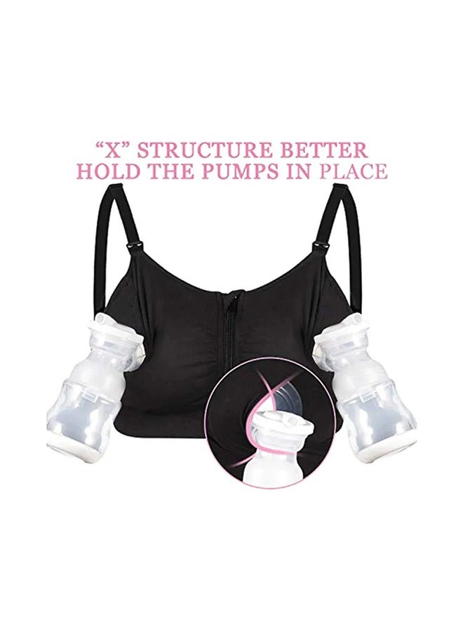 مضخة الثدي التي تعمل بدون استخدام اليدين وحمالة الصدر القابلة للتعديل لإطعام الطفل - Image 5