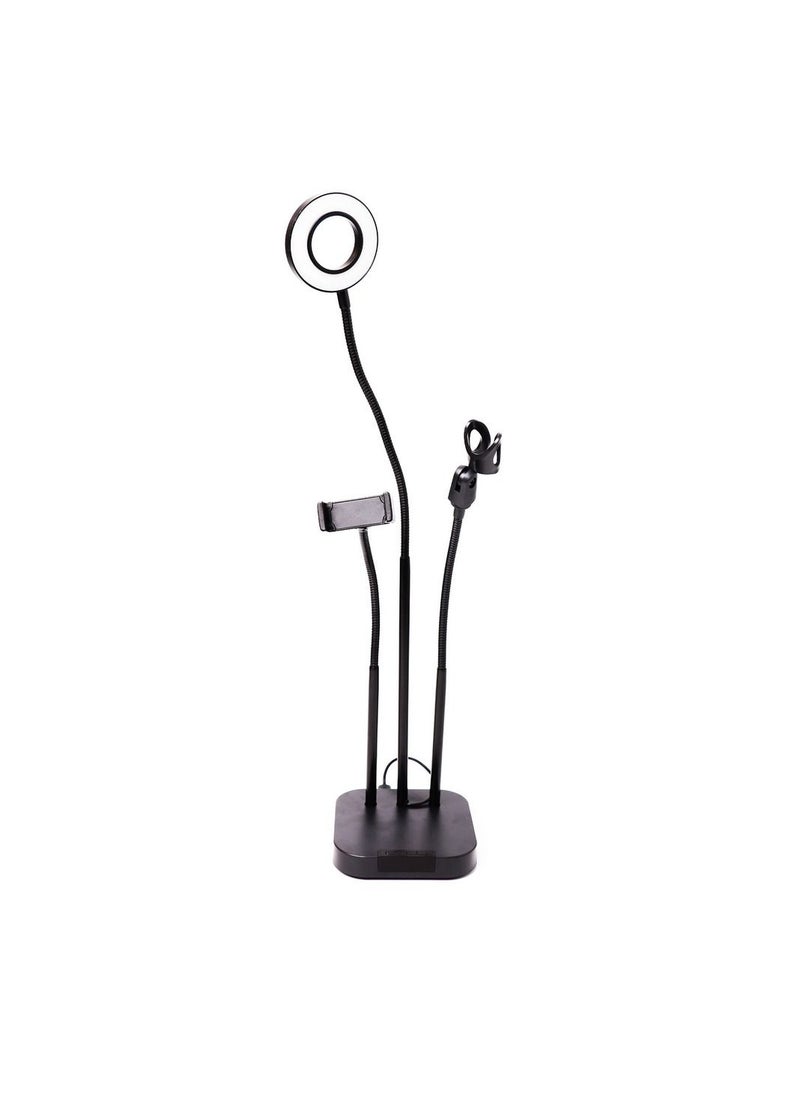 Generic - Ring light and mobile phone holder and microphone stand A15 - Image 1