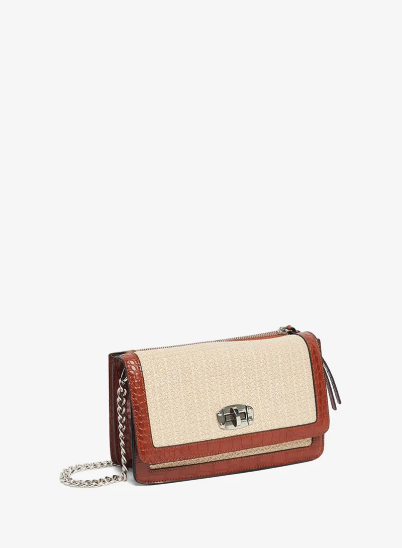 Closet Croc-Embossed PU Crossbody Bag