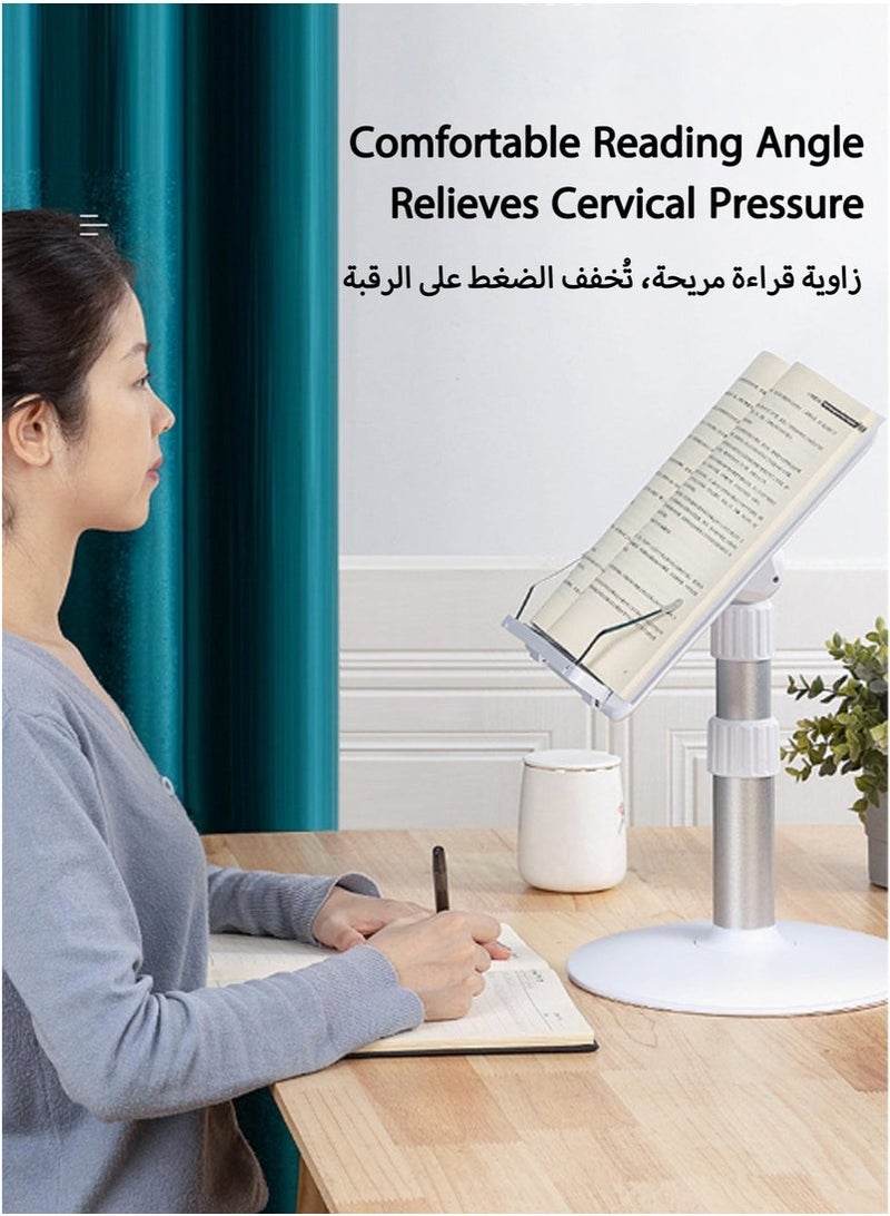 WALALLA Floor-Standing Book Stand, Standing Laptop Projector Recipe Tablet Stand for Display, Height Flat Plate Adjustable for Podium Stand - Image 2