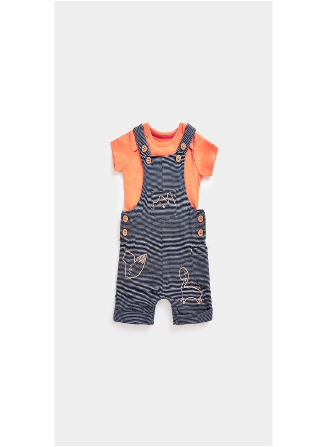 mothercare - Woodland Bibshorts and Bodysuit Set - Image 1