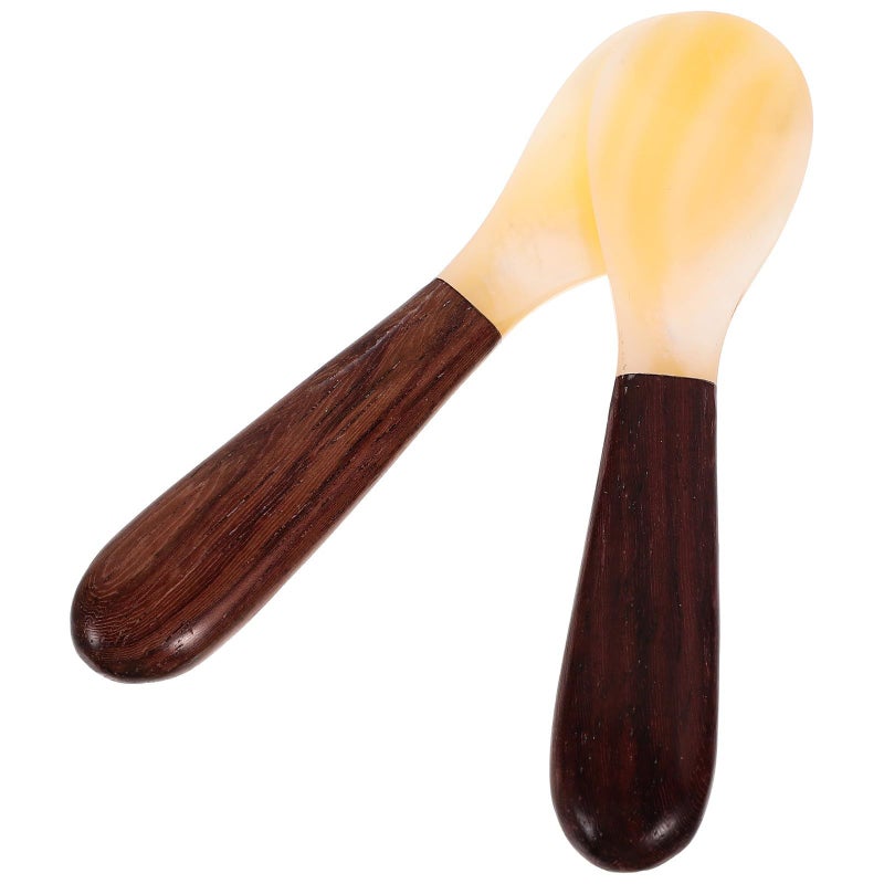 Uonlytech 2 Pieces Caviar Spoons With Ebony Wood Handle For Home Dining And Entertaining Random Color - Image 2