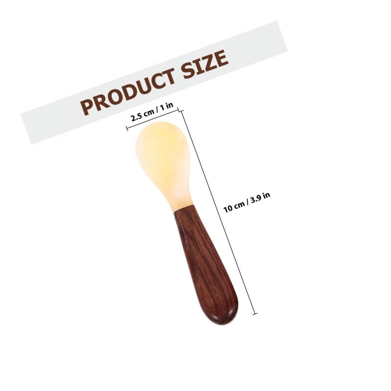 Uonlytech 2 Pieces Caviar Spoons With Ebony Wood Handle For Home Dining And Entertaining Random Color - Image 3