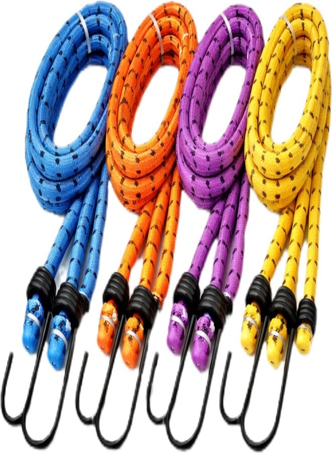 90 Degree Heavyduty Strong Elastic Rope with Hook for Exercise Bike Cycle Drying Clothes Clip Clothesline Car Cloth Hanging Bungee Cord Flexible Stretchable (2) - Image 2