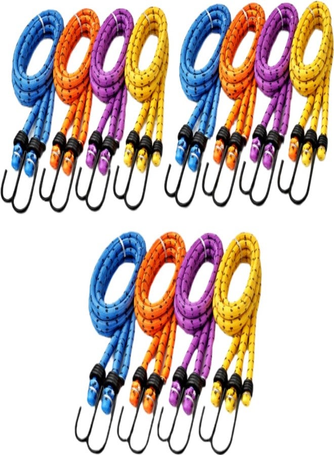 90 Degree Heavyduty Strong Elastic Rope with Hook for Exercise Bike Cycle Drying Clothes Clip Clothesline Car Cloth Hanging Bungee Cord Flexible Stretchable (2) - Image 3