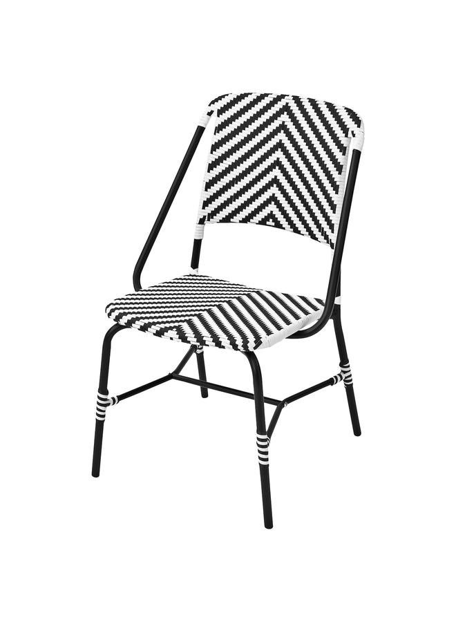 Zaboon Chair, In/Outdoor, Black/White - Image 1