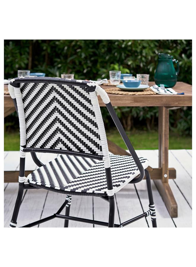 Zaboon Chair, In/Outdoor, Black/White - Image 3