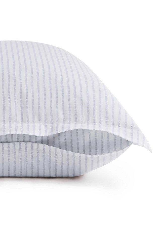 Tommy Bahama - Euro Sham, 100% Soft Cotton Decorative Pillow Cover, Pillowcase with Self Flange & Envelope Closure (Orchid Bay Stripe Blue) - Image 4