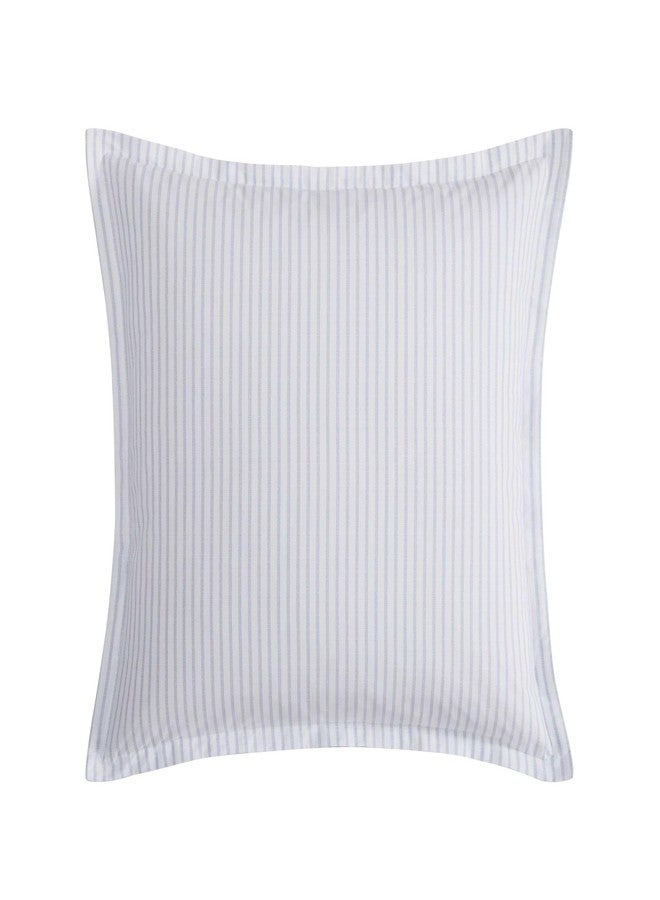 Tommy Bahama - Euro Sham, 100% Soft Cotton Decorative Pillow Cover, Pillowcase with Self Flange & Envelope Closure (Orchid Bay Stripe Blue) - Image 3