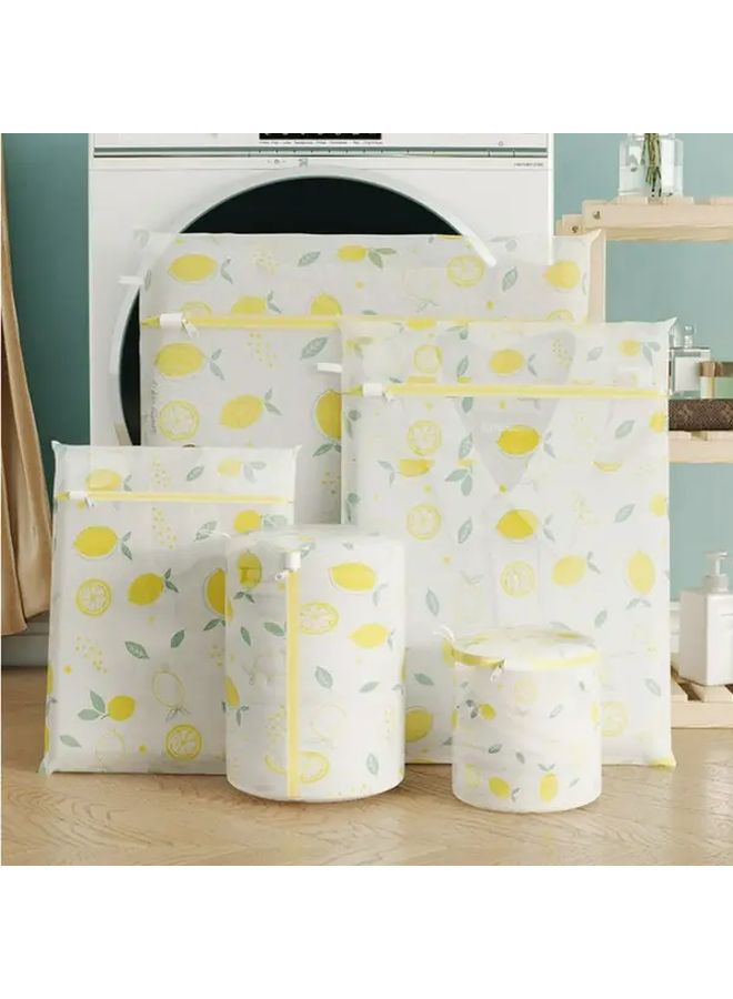 أكياس غسيل سبيس رابيت 5 قطع، شبكية سميكة مطبوعة، منظم وقائي للغسالة - Image 5