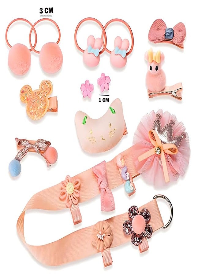 SYGA 18 Pcs Hair Clip Set for Little Princess Baby Girls (Rose Pink) - Image 3