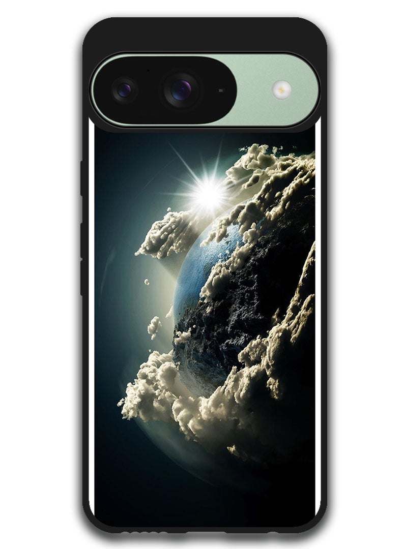 Theodor Protective Case Anti Scratch Shock Proof Bumper Cover For Google Pixel 9 Space Earth Sun - Image 1