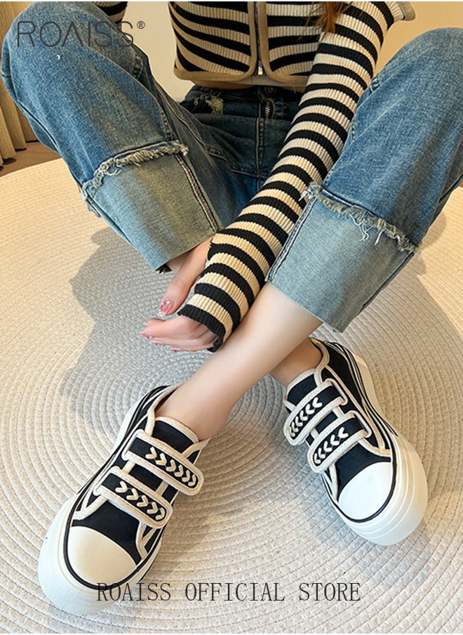 Platform Sole Canvas Shoes Lightweight and Breathable Velcro Closure Casual Cloth Shoes Solid Color - pzsku/ZDB22E7C0FD0E02B61AA3Z/45/_/1694851757/e02b8015-99c8-4dd3-b3a3-4d615f47042d