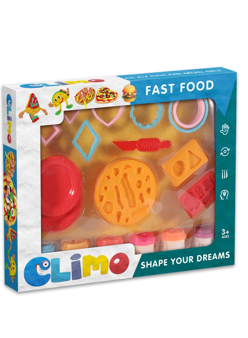 كلايمو - مجموعة صنع كعكة عيد الميلاد بالصلصال الملون | لعبة تشكيل ممتعة للأطفال مع قوالب وإكسسوارات | لعبة حفلات تخيلية لتنمية الإبداع - Image 1