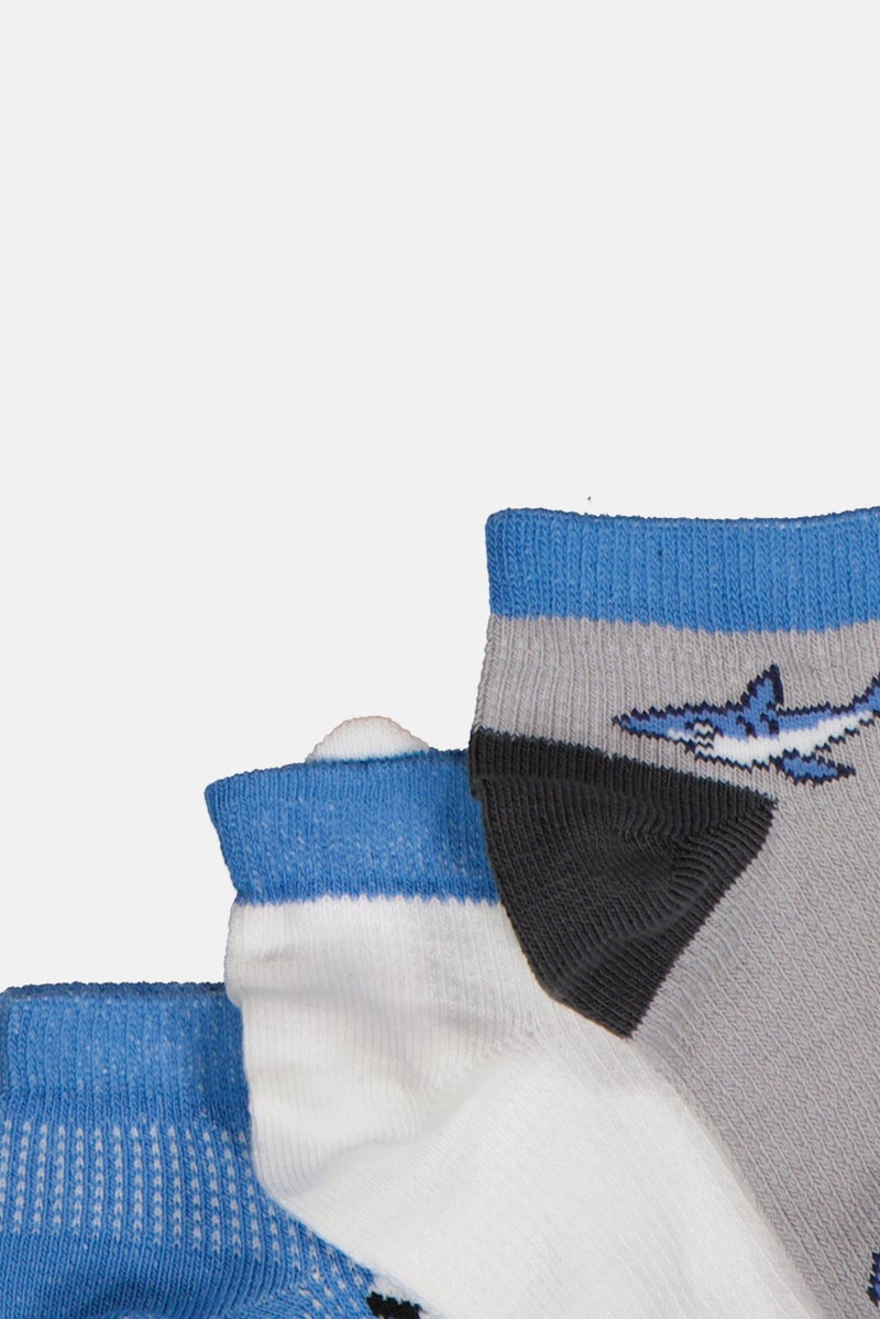 Joe Boxer Kids Boy 5 Pairs Graphic Print Ankle Socks, Multicolor - Image 2