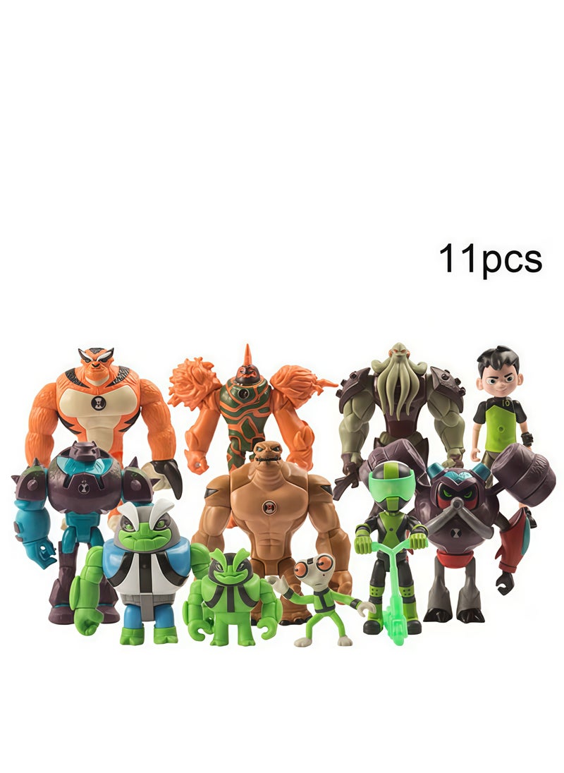 Lee Yon 11 Pcs Ben 10 Action Figure Toy Set  - Image 1