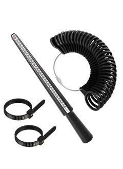 Ring Size Measuring Tool with Plastic Ring Mandrel & Perect Professionals Ring Sizer Guage, Size Stick Jewelry Mandrel and Ring Gauge Finger Size for Jewelry Making, Aluminum Ring Mandrel.