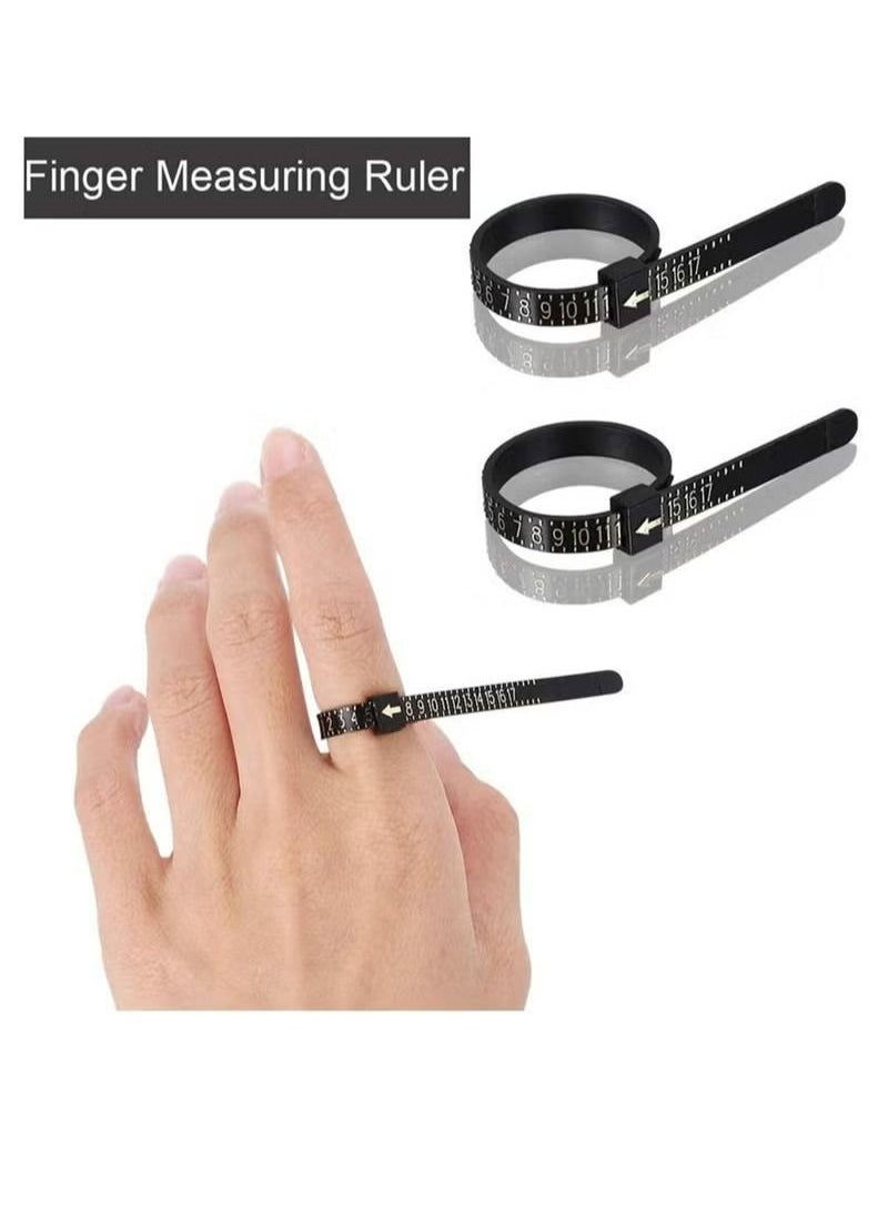 Generic - Ring Size Measuring Tool with Plastic Ring Mandrel & Perect Professionals Ring Sizer Guage, Size Stick Jewelry Mandrel and Ring Gauge Finger Size for Jewelry Making, Aluminum Ring Mandrel. - Image 1